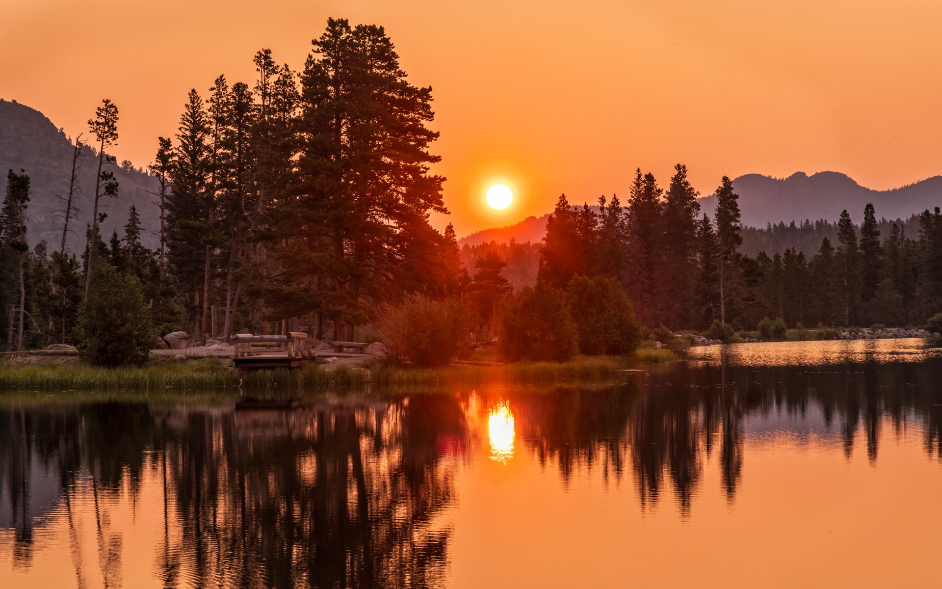 Smoky Sprague Lake Sunrise